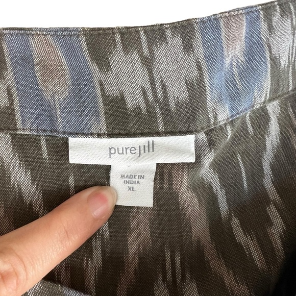 Pure Jill Lagenlook multicolored linen blend women’s oversized top SZ‎ XL - Picture 5 of 7